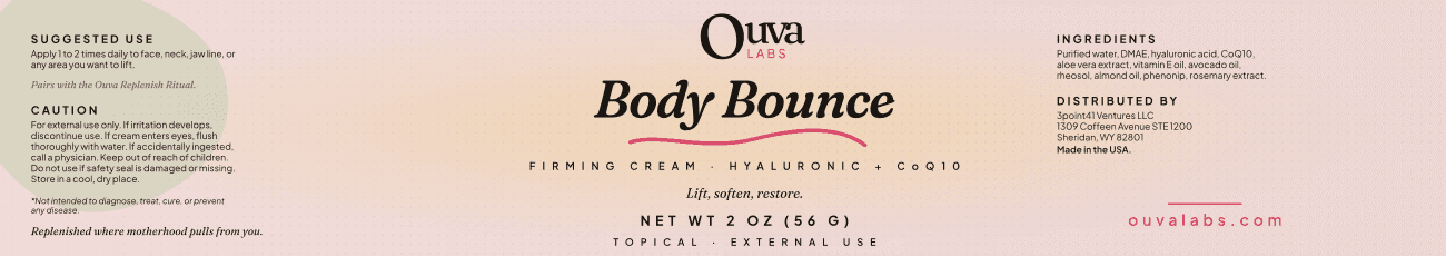 Supplement Facts panel for Ouva Body Bounce