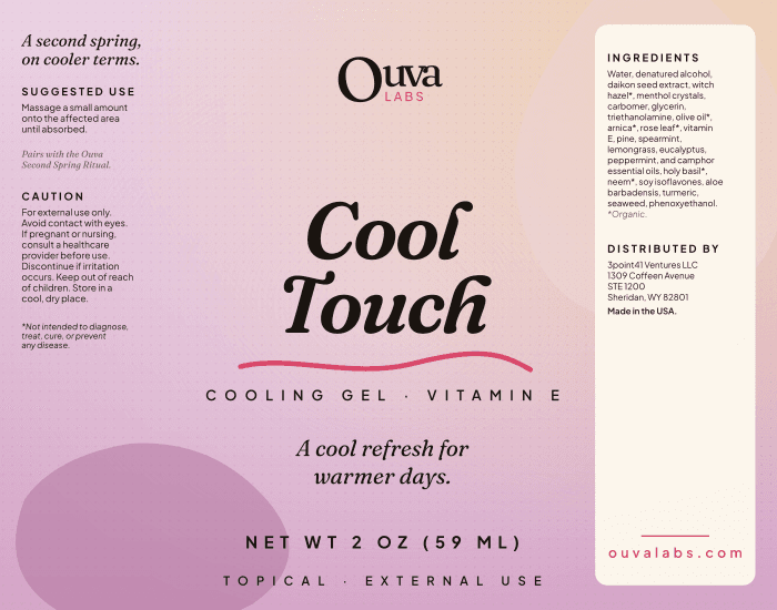 Supplement Facts panel for Ouva Cool Touch Gel